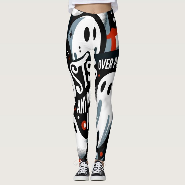 Leggings "Fantômes sur les gens n'importe quel jour" Leggin (Devant)