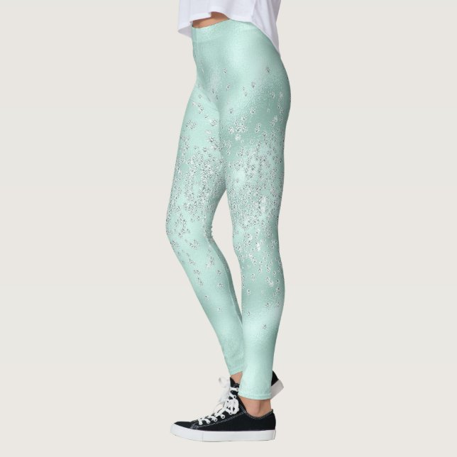 Leggings Faux Parties scintillant Pastel Sparkle Élégant Sh (Gauche)