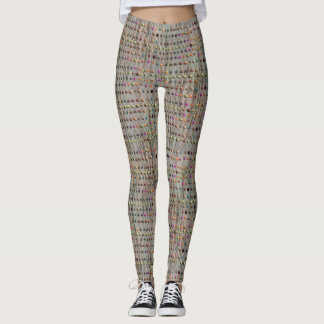 Leggings faux texture avec motif à points