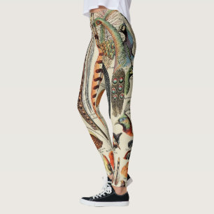 Leggings Feather Bird Wildlife Plumes d'antiquités