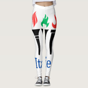 Leggings femme athlètes logo sport italien