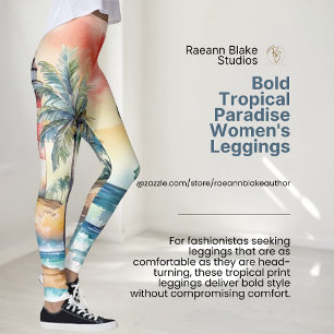Leggings Femme Bold Tropical Paradise
