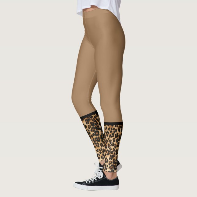 Leggings femmes-Empreintes de léopard Leggings (Gauche)