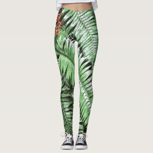Leggings Fern Tropical Green Feuille Plante Forêt forestier