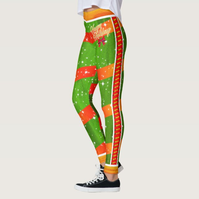 Leggings Festive RÉCUPÉRÉE POUR VOUS EN VACANCES (Gauche)