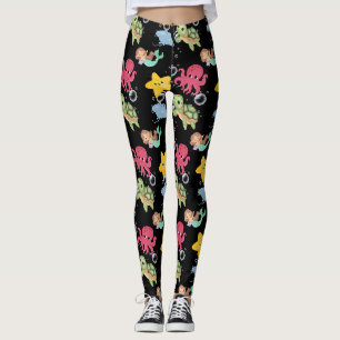 Leggings fête d'anniversaire de la mer arc-en-ciel