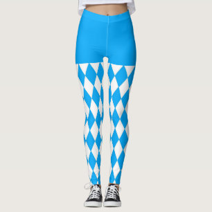 Leggings Fête de la Bière Motif Drapeau Bavarois Oktoberfes