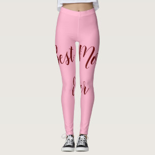 Leggings Fête de la mère rouge rose meilleure maman jamais 