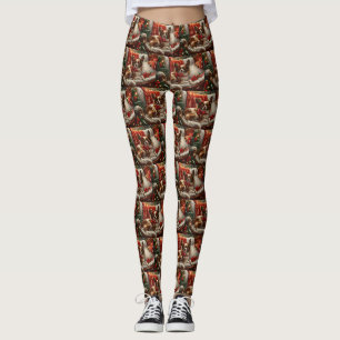 Leggings Fête de Noël de chien de Papillon