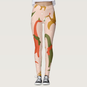 Leggings Fête de Noël Dino : Tree Rex