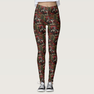 Leggings Fête de Noël du chien Danse