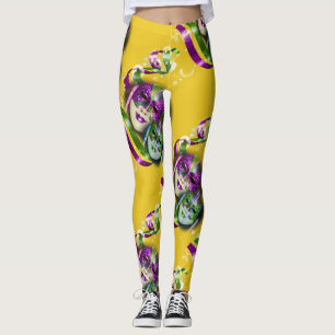 Leggings Fête mascarade de Mardi gras