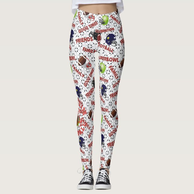 Leggings Fêter le temps du football américain (Devant)