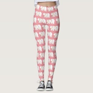 Leggings Fêtes de Noël des ours polaires Motif rose