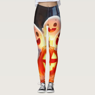 Leggings Feu Citrouille éffrayant Ghost
