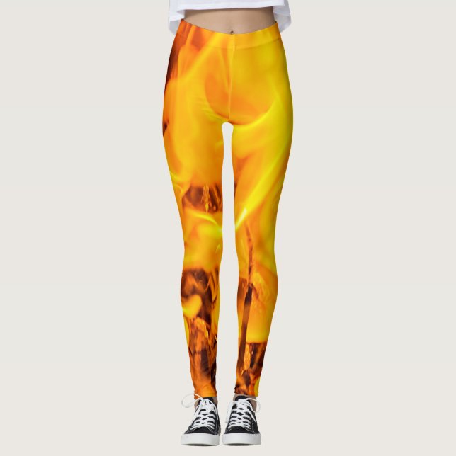 Leggings Feu et flammes (Devant)