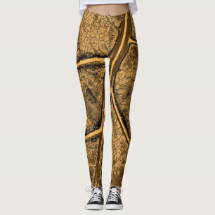 Leggings Feuille De Tan Élégante