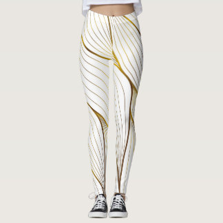 Leggings Feuille d'ornement or