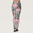 Feuille Girly moderne de fleurs et rayures roses