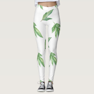 Leggings feuilles aquarelle