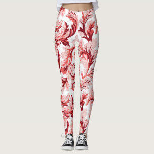Leggings feuilles baroques en spirale vintage, décoratifs.