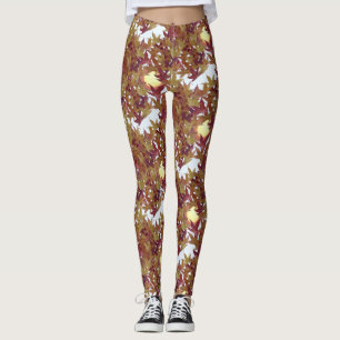 Leggings Feuilles d'automne avec pattes de soleil