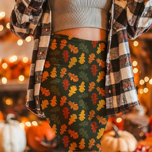 Leggings Feuilles de chêne d'automne tombent vertes