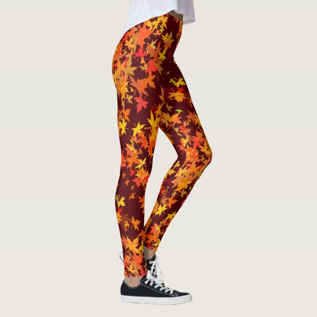 Leggings Feuilles d'érable aux couleurs de l'automne (Droite)