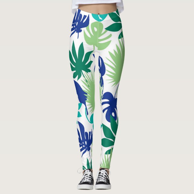 Leggings Feuilles tropicaux (Devant)