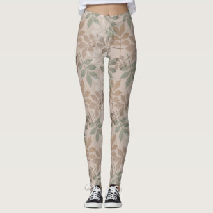 Leggings Feuilles verts Brown