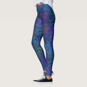 Leggings Feux d'artifice 4 juillet coloré été mignon Motif