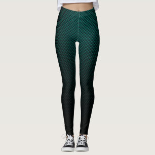 Leggings Fibre de carbone noir turquoise