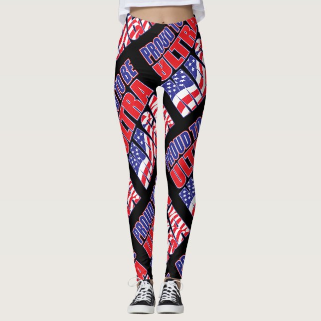 Leggings Fière De Soutenir Le Président Trump (Devant)