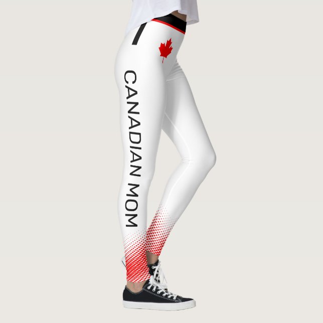 Leggings Fière MME canadienne avec feuille d'érable rouge s (Droite)