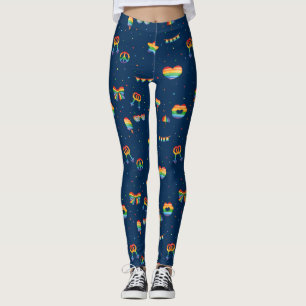 Leggings Fierté arc-en-ciel LGBT gay Queer One Love Motif
