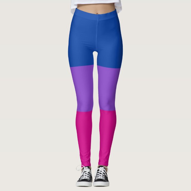 Leggings Fierté bisexuelle, Gras, FIERTÉ LGBTQ (Devant)