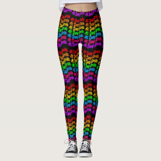 Leggings Fierté toute la journée Couleurs arc-en-ciel LGBTQ