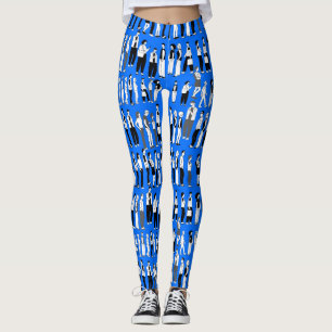 Leggings File d'attente, plus de file d'attente B Blue BG