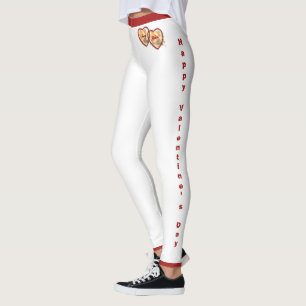Leggings Fille-amie Femme Coeurs rouges Jour des Valentines
