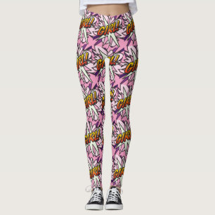 Leggings Fille de pop art de bande dessinée