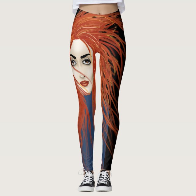 Leggings Fille du feu (Devant)