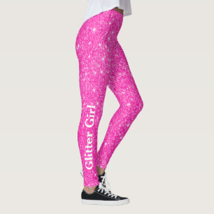 Leggings Fille Parties scintillant Rose Chaud Montrez Vos G
