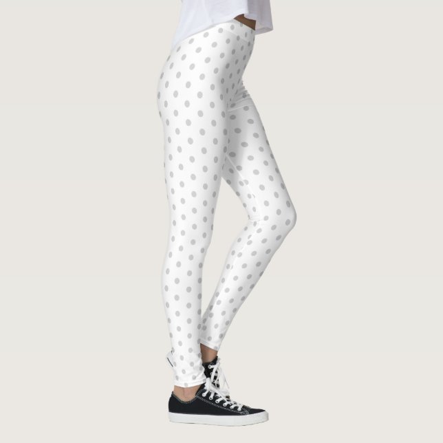 Leggings Fille Pois Grey tendance Yoga tendance (Droite)