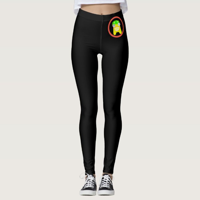 Leggings FILLES HEUREUSES de MODE de MONSTRE de guêtres (Devant)