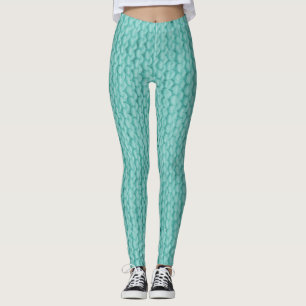 Leggings Fils Knit Bleu Laine Crochet Cute Original