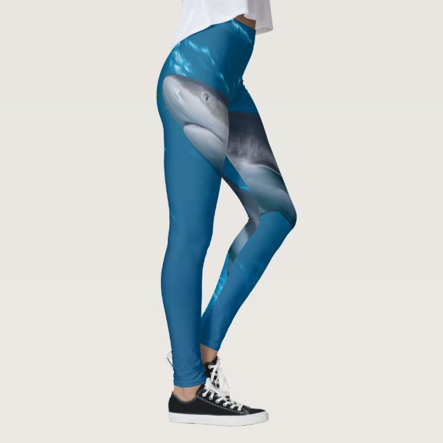 Leggings Fins Fin : requin de récif avec mignon poisson pil (Droite)