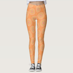 Leggings Fireworks japonais orange