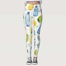 Fitness Water Droplets Bouteilles Fruits Motif