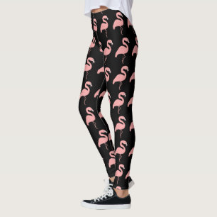 Leggings Flamant rose Design noir