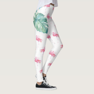 Leggings Flamant rose rose tropical